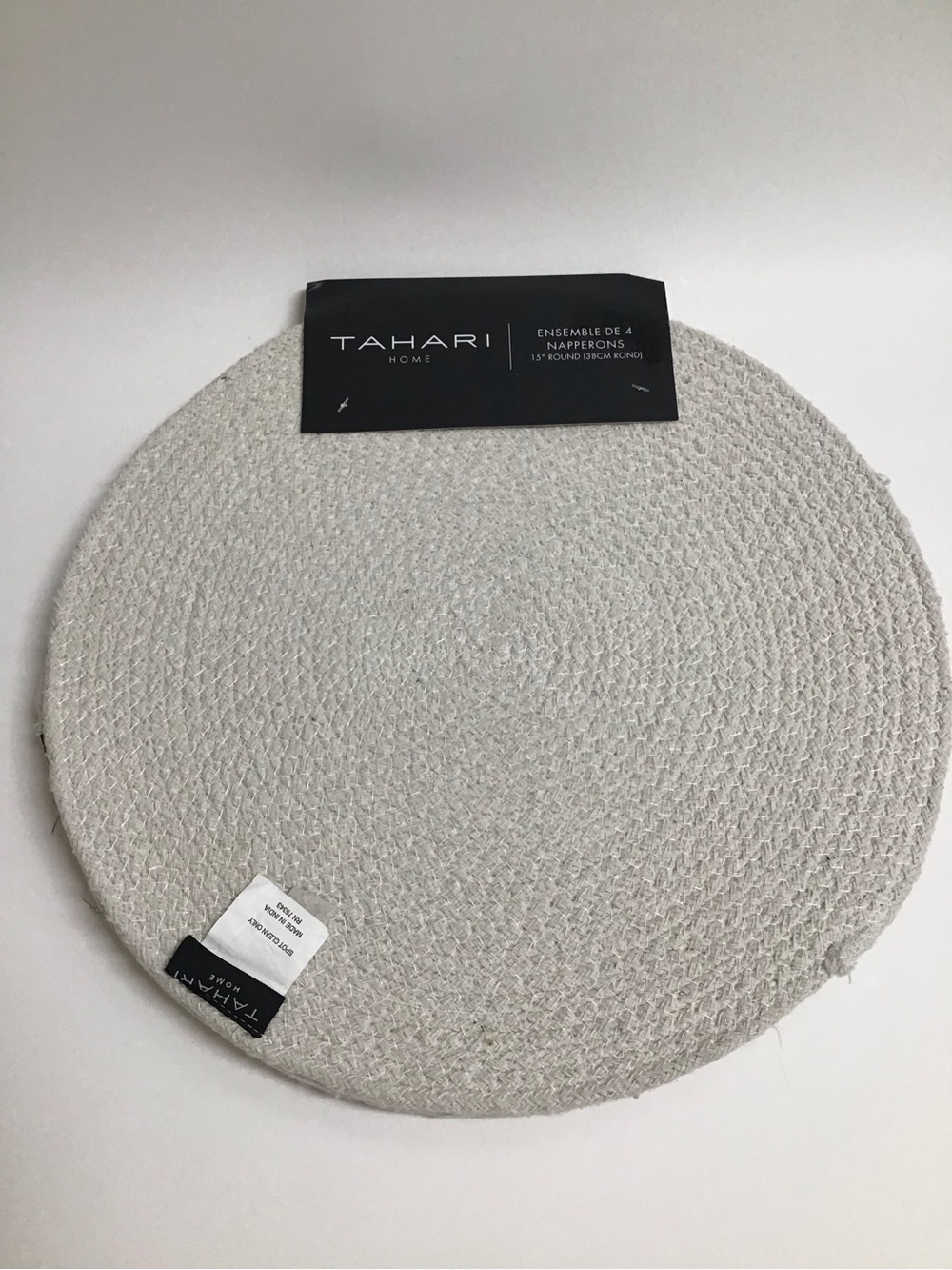 Tahari Home Skull Placemat SET OF 4 Day of Dead Halloween Sugar Skull Woven NEW - Picture 9 of 11